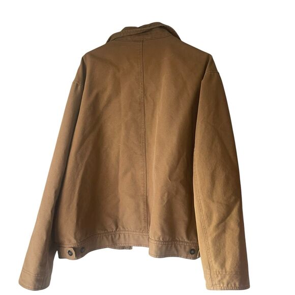 Sideout Vintage 90s Size XL Khaki Canvas Workwear Wool Lined Chore Coat Jacket - Picture 7 of 9